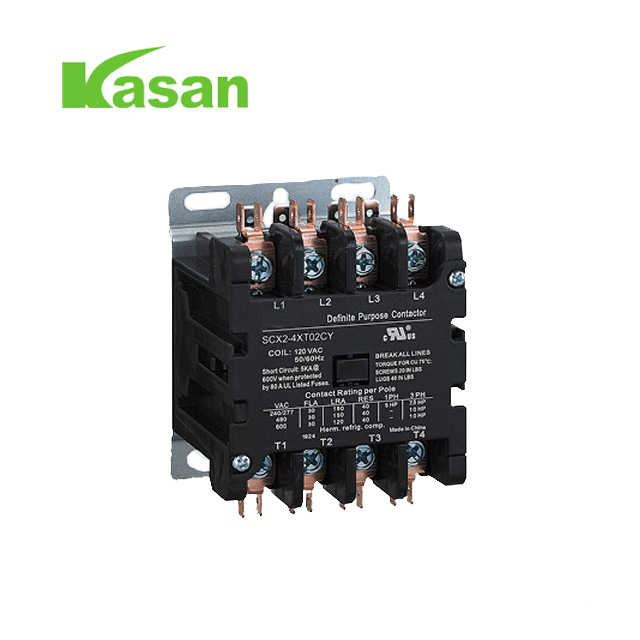 UL ຢັ້ງຢືນ 4 Pole 40 AMP DP Contactor 120 Volt AC Coil Contactor